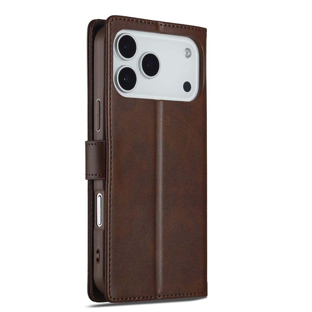 LC.IMEEKE iPhone 17 Pro Plånboksfodral med Stativ - Brun - Bild 12