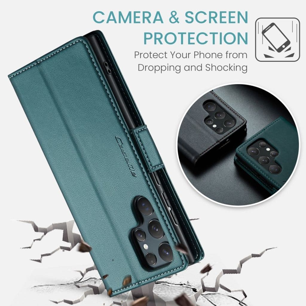 CASEME Samsung Galaxy S25 Ultra Plånboksfodral - Grön - Bild 8