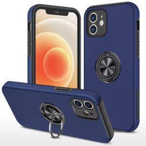 iPhone 12 Mini Skal med Ringhållare - Mörkblå