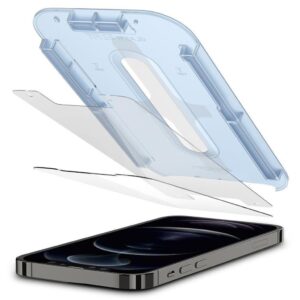 Spigen Glas.tR EZ Fit Skärmskydd till iPhone 12/12 Pro, 2-pack