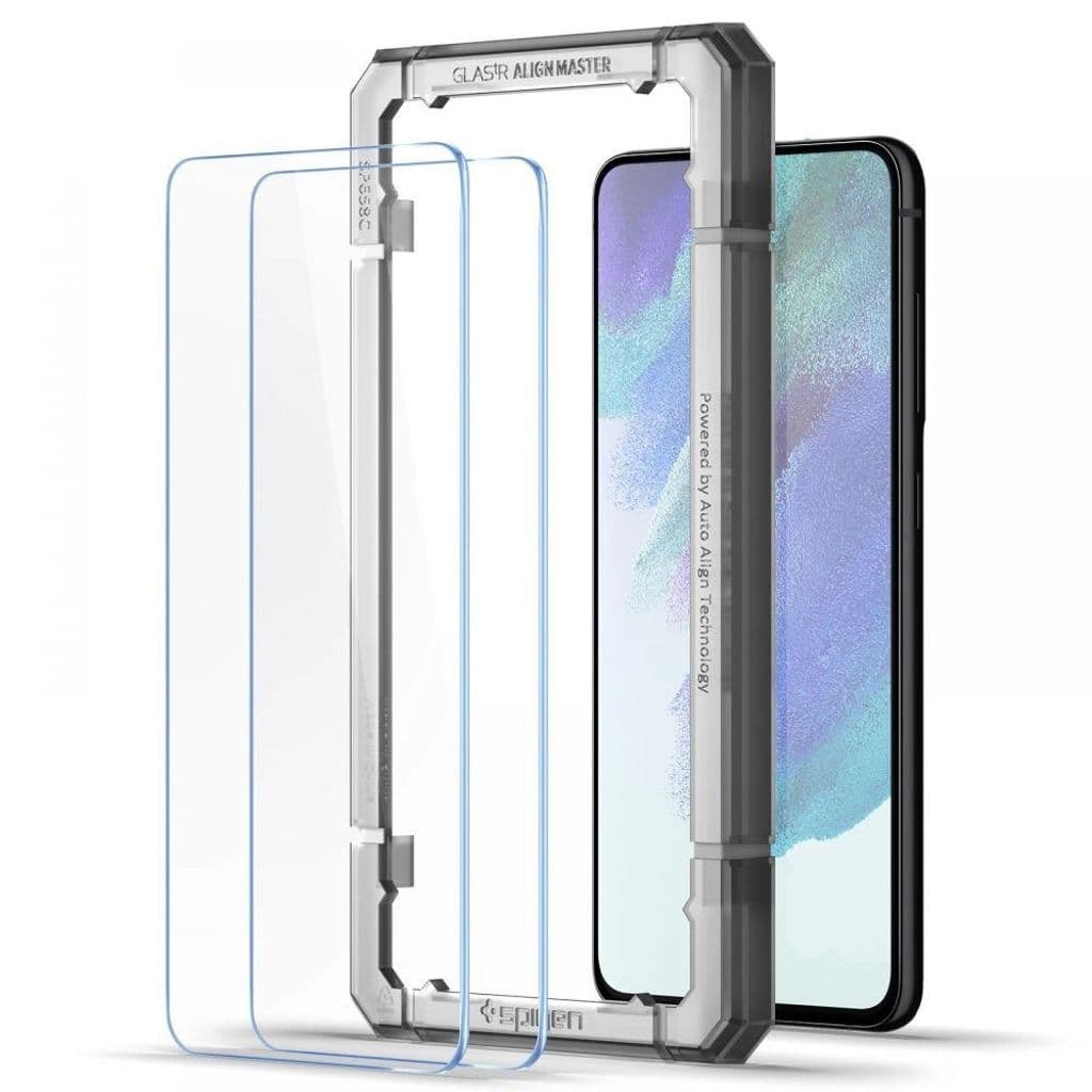 Spigen Samsung Galaxy S21 FE Skärmskydd i härdat glas Alm Glas.Tr, 2-pack