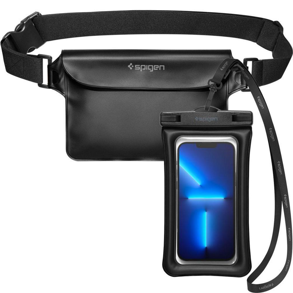 Spigen Vattentätt Mobilfodral + Midjeväska - Svart