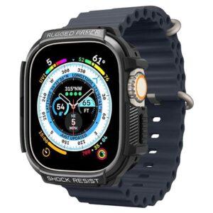 Spigen Rugged Armor Skal till Apple Watch Ultra 4/3/2/1 49mm - Svart