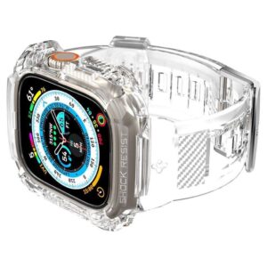 Spigen Rugged Armor Pro Armband med skal till Apple Watch Ultra 4/3/2/1 49mm - Transparent