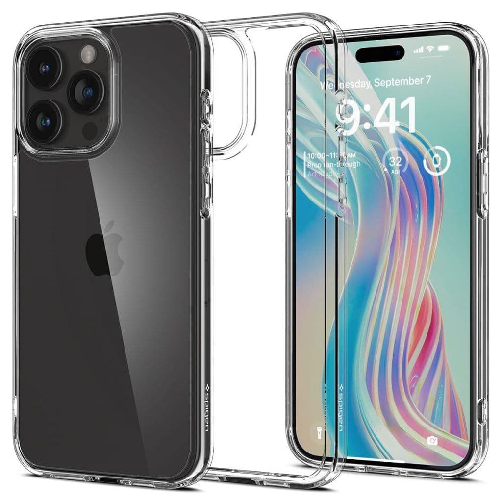 Spigen Ultra Hybrid iPhone 15 Pro Max skal - Genomskinligt