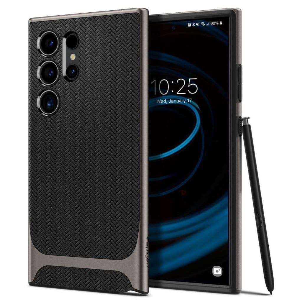 Spigen Neo Hybrid skal till Samsung Galaxy S24 Ultra - metallic grå