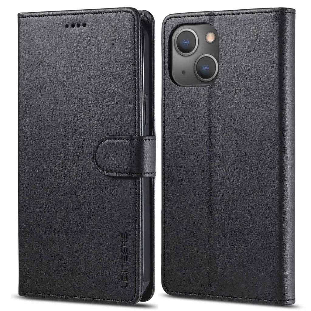 LC.IMEEKE iPhone 14 Plånboksfodral Stativ Stötsäker - Svart