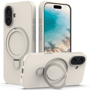iPhone 16 Plus MagSafe-skal med stativ - Beige