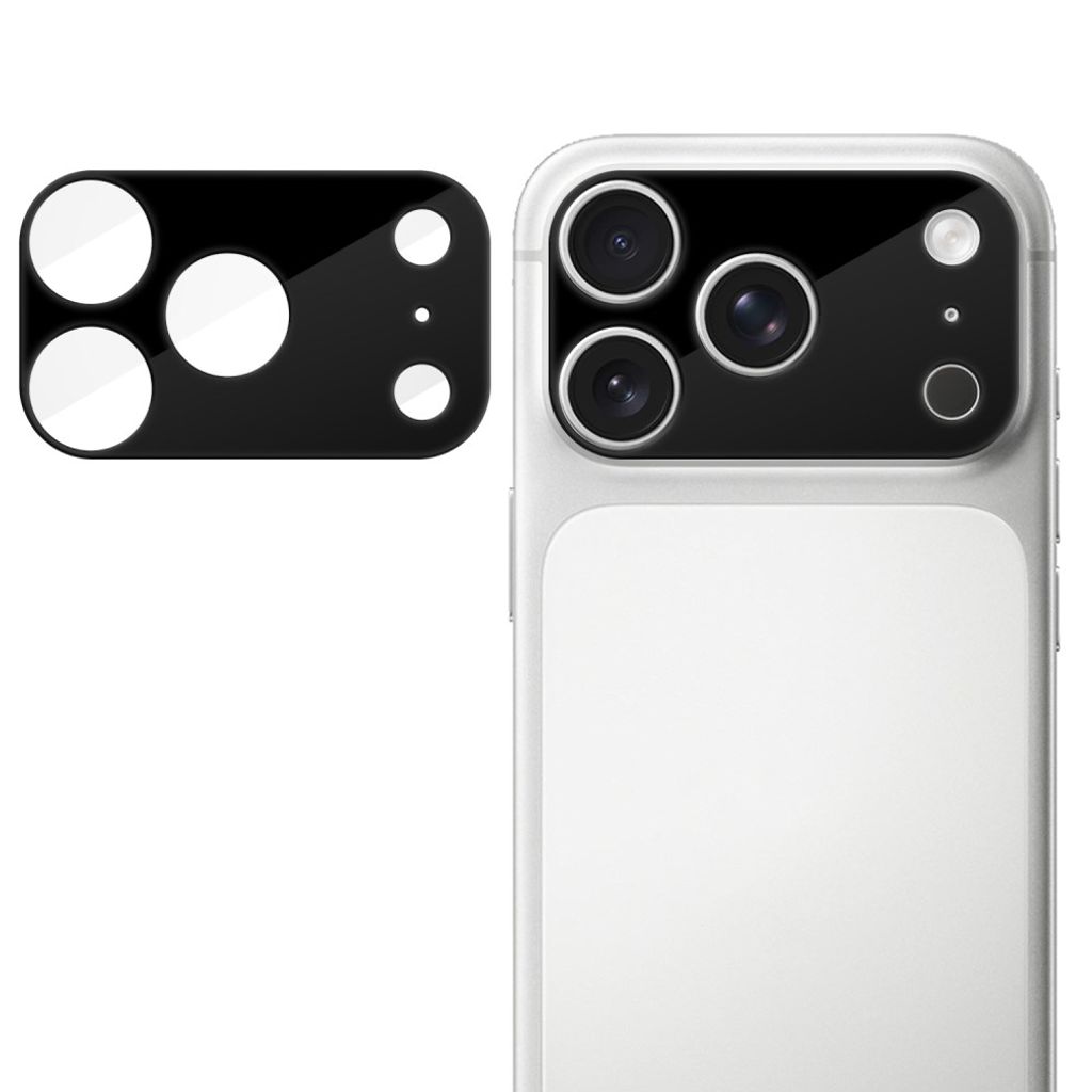 iPhone 18 Pro Linsskydd i härdat glas Full Cover - Svart