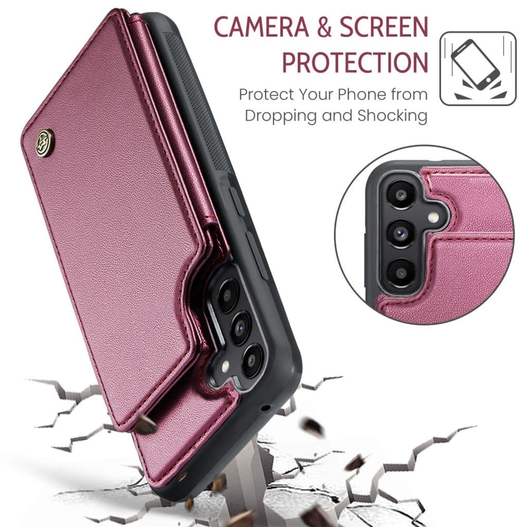 CASEME Samsung Galaxy A36 5G Skal med RFID-blockering - Röd - Bild 6