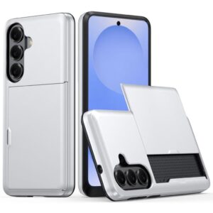 AMORUS Samsung Galaxy S26/S26 Pro Plånboksskal korthållare - Silver