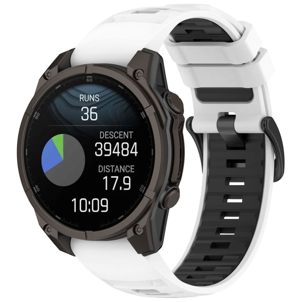 Garmin Fenix 8 43mm etc. Klockarmband - Vit, Svart - Bild 4