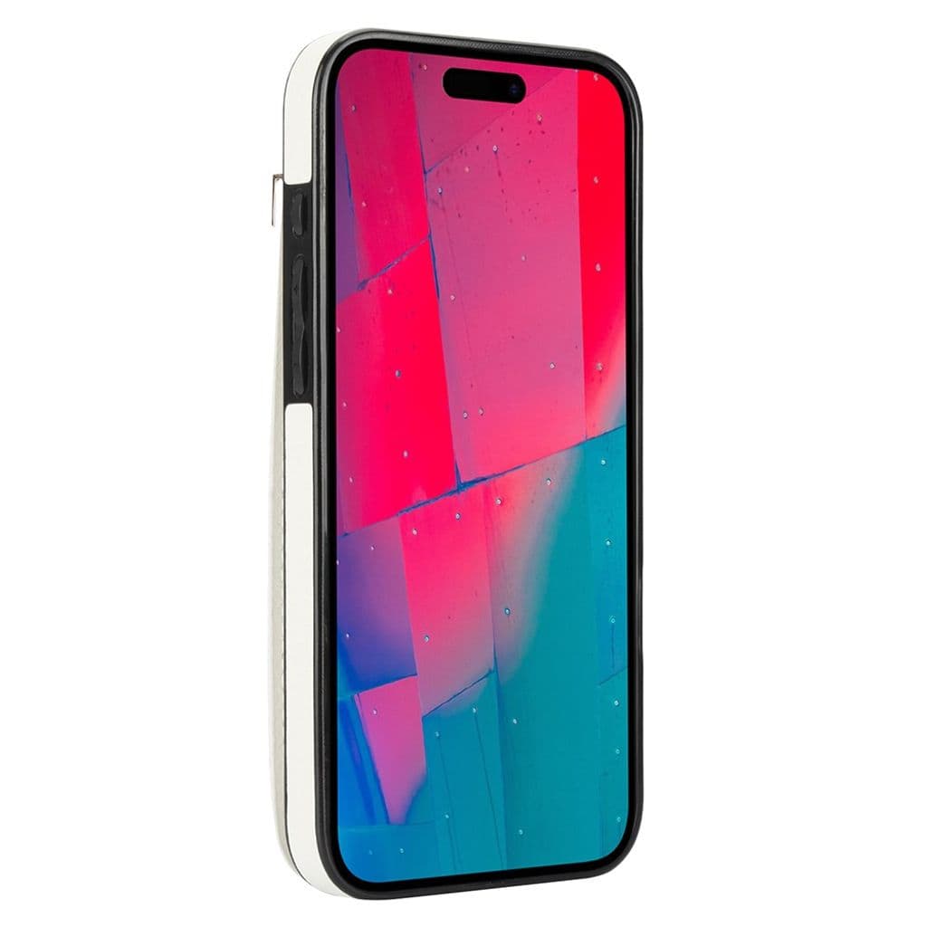 iPhone 16 Pro Skal med plånbbok i PU-läder - Vit - Bild 3