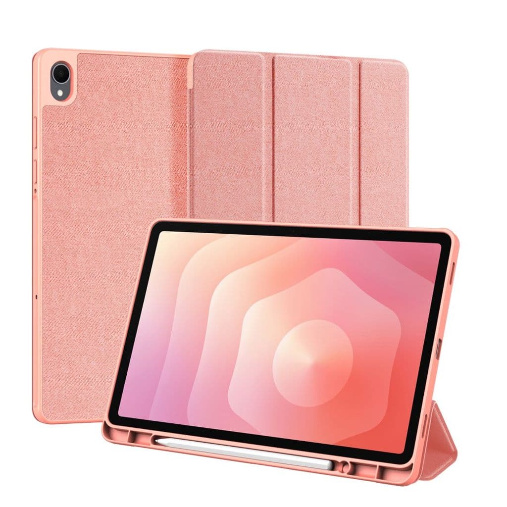 DUX DUCIS Galaxy Tab S11 fodral i PU-läder med stativ – Rosa