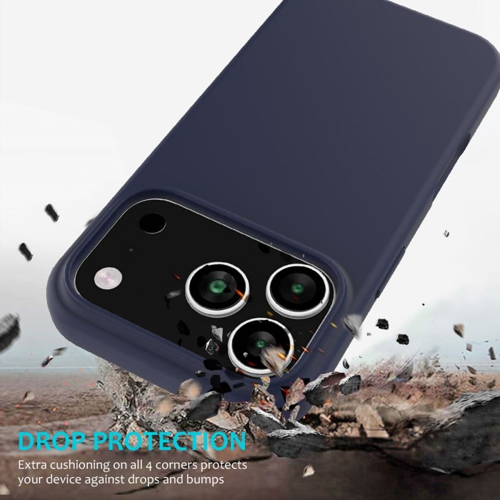 iPhone 17 Pro Silikonskal - Mörkblå - Bild 3
