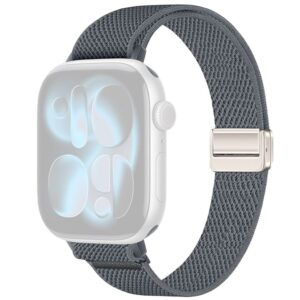 Apple Watch 49/46/44/42mm Smalt Nylonarmband - Mörkgrå