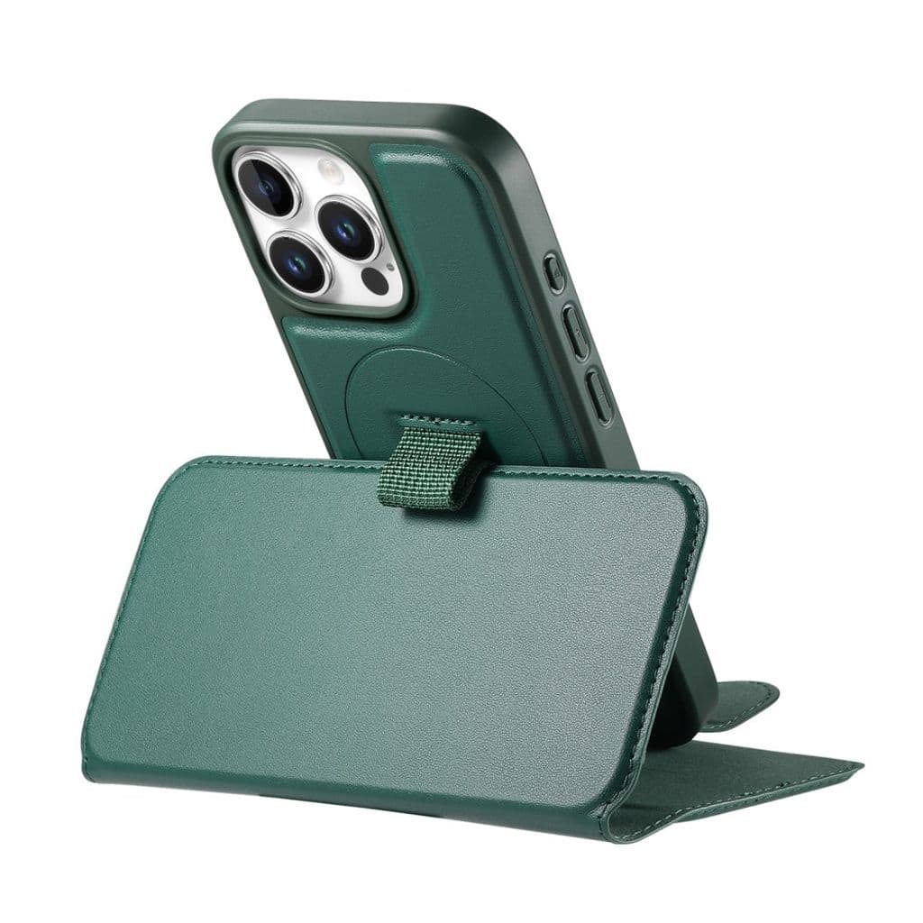 CASENEO iPhone 16 Pro Max Plånboksfodral RFID-blockerande – Grön - Bild 4