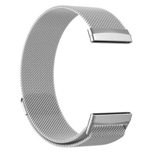 Fitbit Versa 4 / Sense 2 Klockarmband i Rostfritt stål, Storlek S - Silver