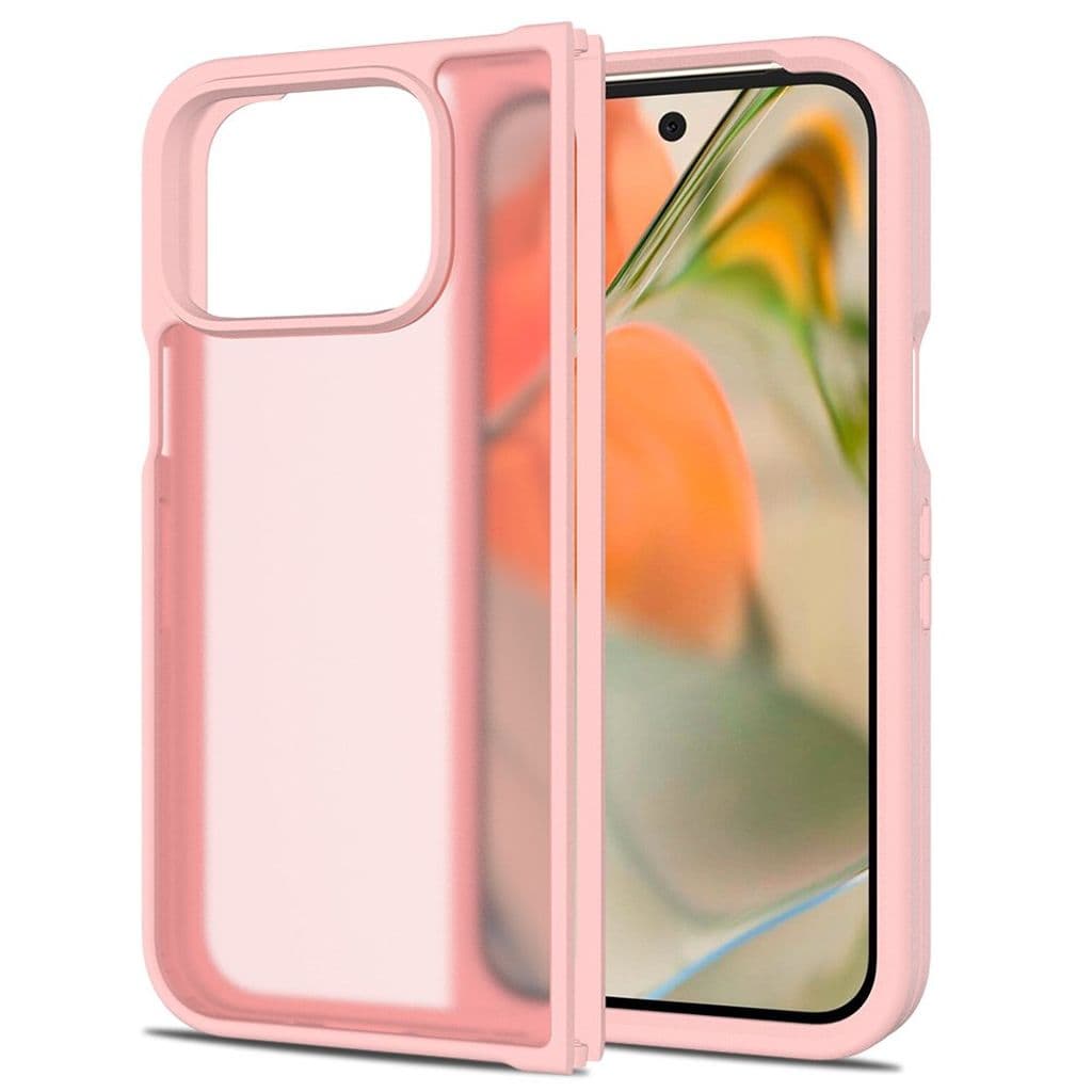 Google Pixel 9 Pro Fold Skal Skin Touch TPU Akryl – Rosa