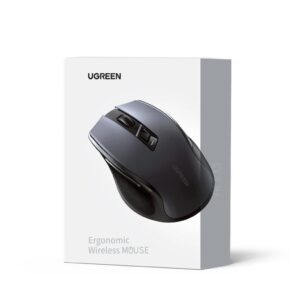 UGREEN Ergonomisk trådlös mus, 2,4G, 4000DPI - Svart