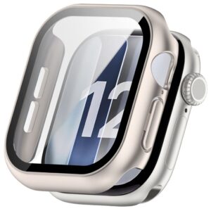 Apple Watch 12 42mm Heltäckande Skal med inbyggt härdat glas - Silver