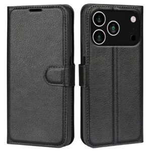 AMORUS Plånboksfodral i PU-läder till iPhone 18 Pro Max/17 Pro Max - Svart