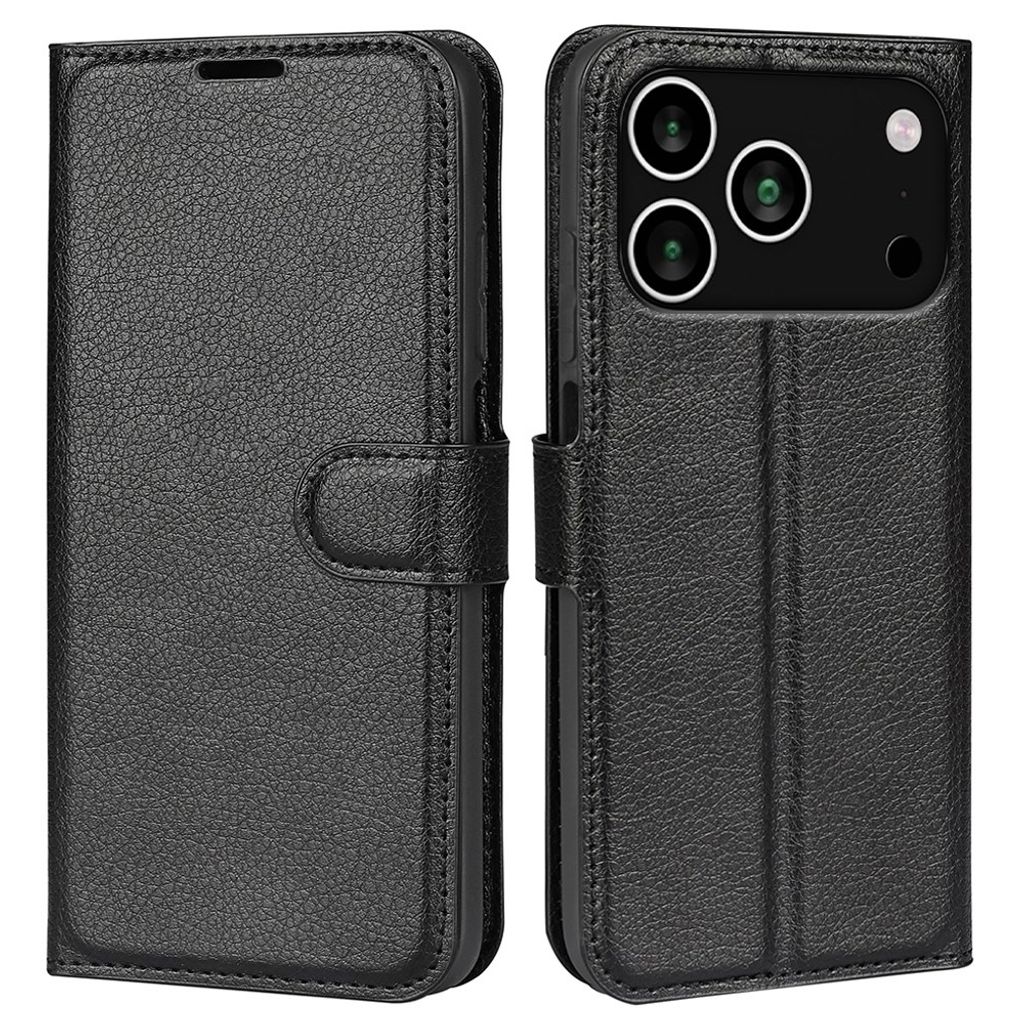 AMORUS Plånboksfodral i PU-läder till iPhone 18 Pro Max/17 Pro Max - Svart