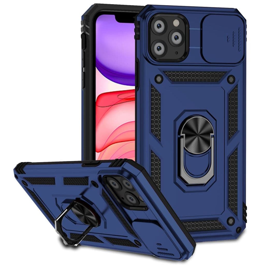 iPhone 11 Pro Skal med Ringhållare - Blå