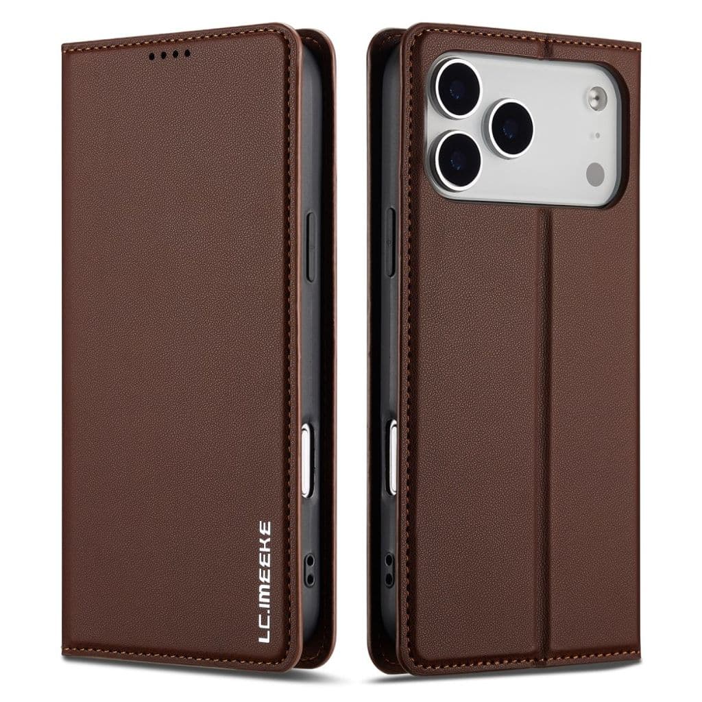 LC.IMEEKE iPhone 17 Pro Max Plånboksfodral - Brun