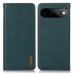 KHAZNEH Google Pixel 11 Pro XL Plånboksfodral äkta läder RFID - Grön