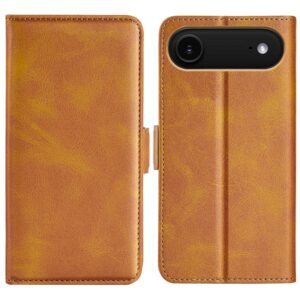 iPhone Air Plånboksfodral i kalvstruktur - Gul