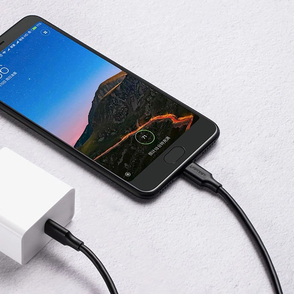 Ugreen USB-C till USB-C-kabel PD, QC, 3A, 480mbps, 2m - Svart - Bild 3