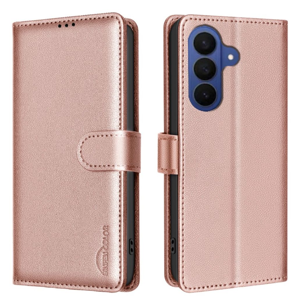 BINFEN COLOR Plånboksfodral till Samsung Galaxy A57 5G - Roséguld