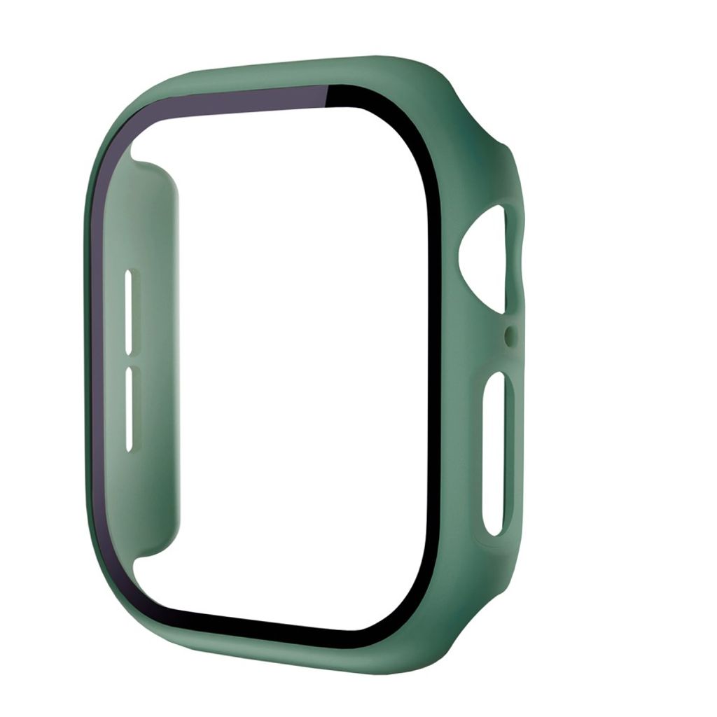 Apple Watch 12 42mm Skal med skärmskydd i härdat glas - Grön