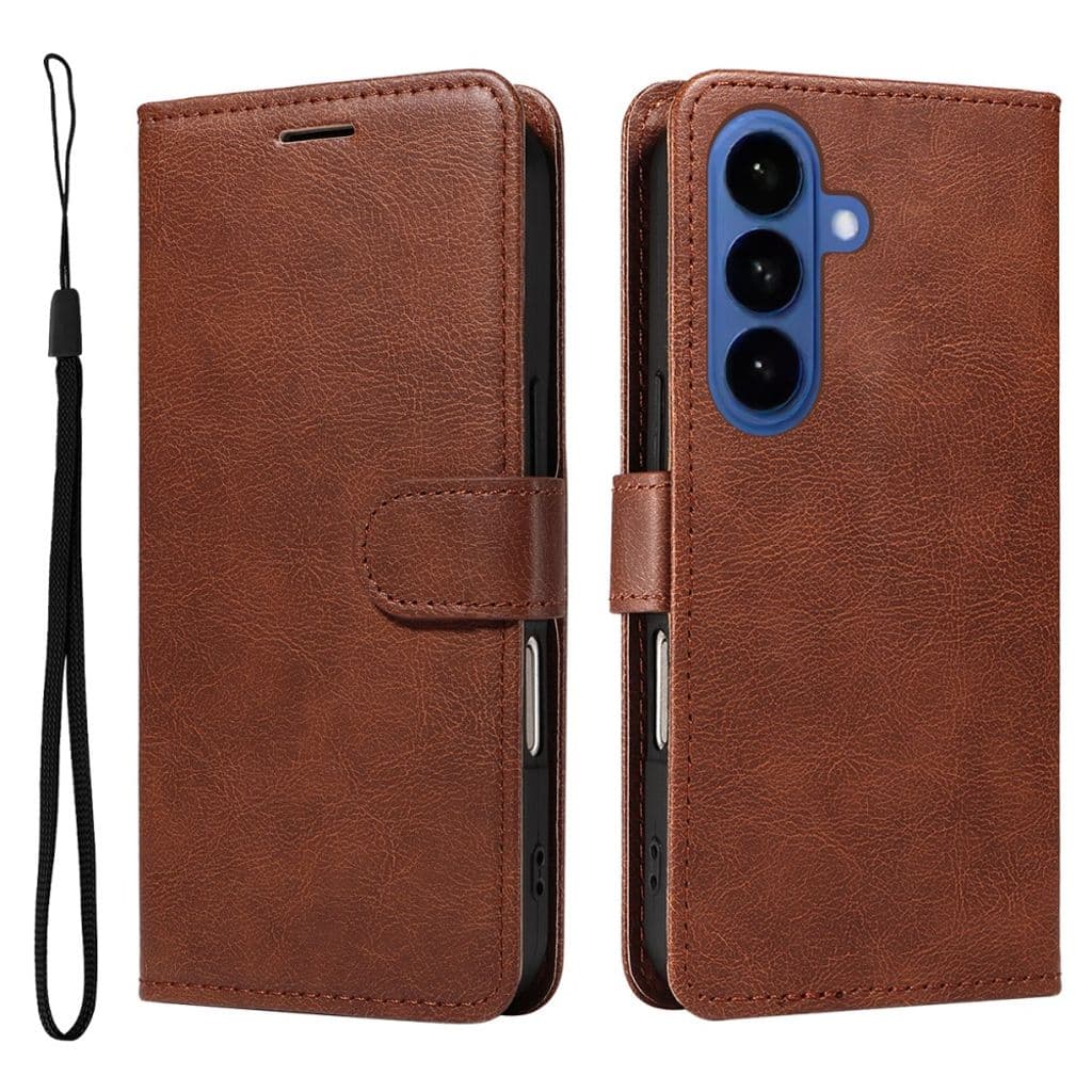 Samsung Galaxy S26 / S26 Pro Fodral med Bärrem - Brun