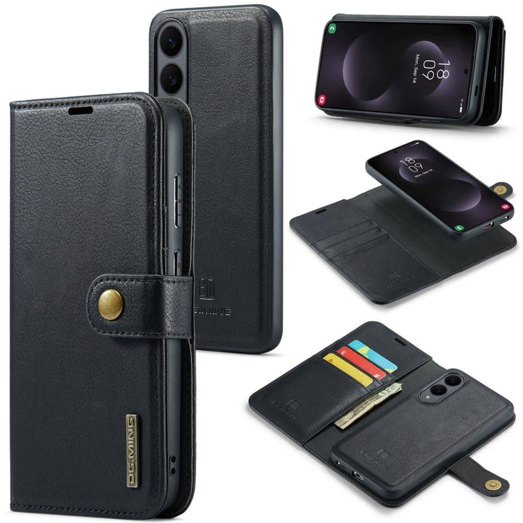 DG.MING Samsung Galaxy S25 Edge Plånboksfodral - Svart