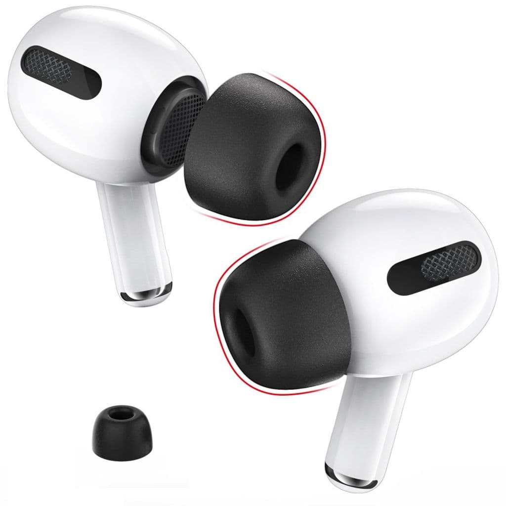 AHASTYLE Öronkuddar till Apple AirPods Pro/Pro 2, Storlek S - Svart
