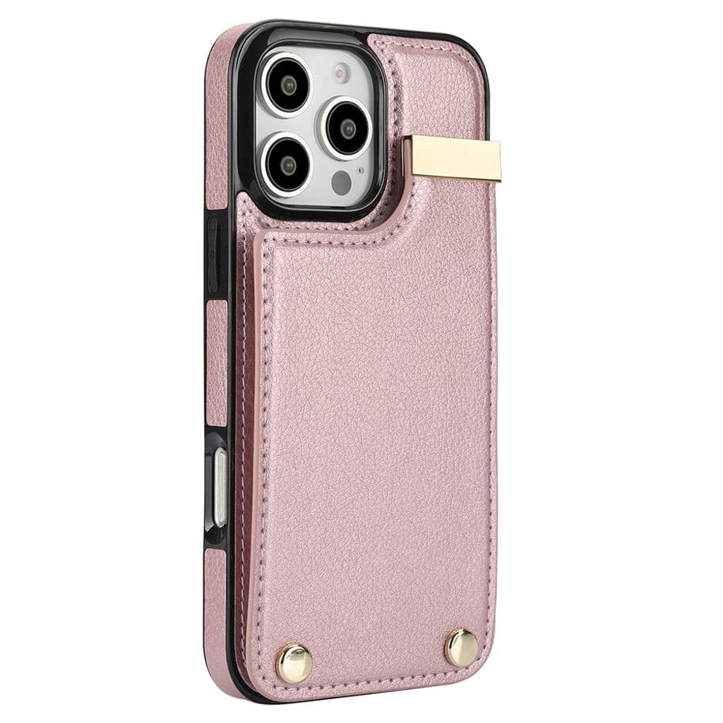 iPhone 16 Pro Skal med plånbbok i PU-läder - Rosa - Bild 2