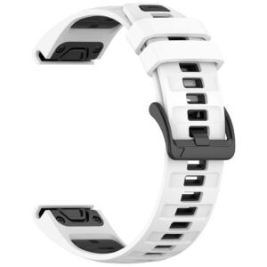 Garmin 22mm Klockarmband Fenix 8 Pro/Quatix 7 Pro etc – Vit/Svart