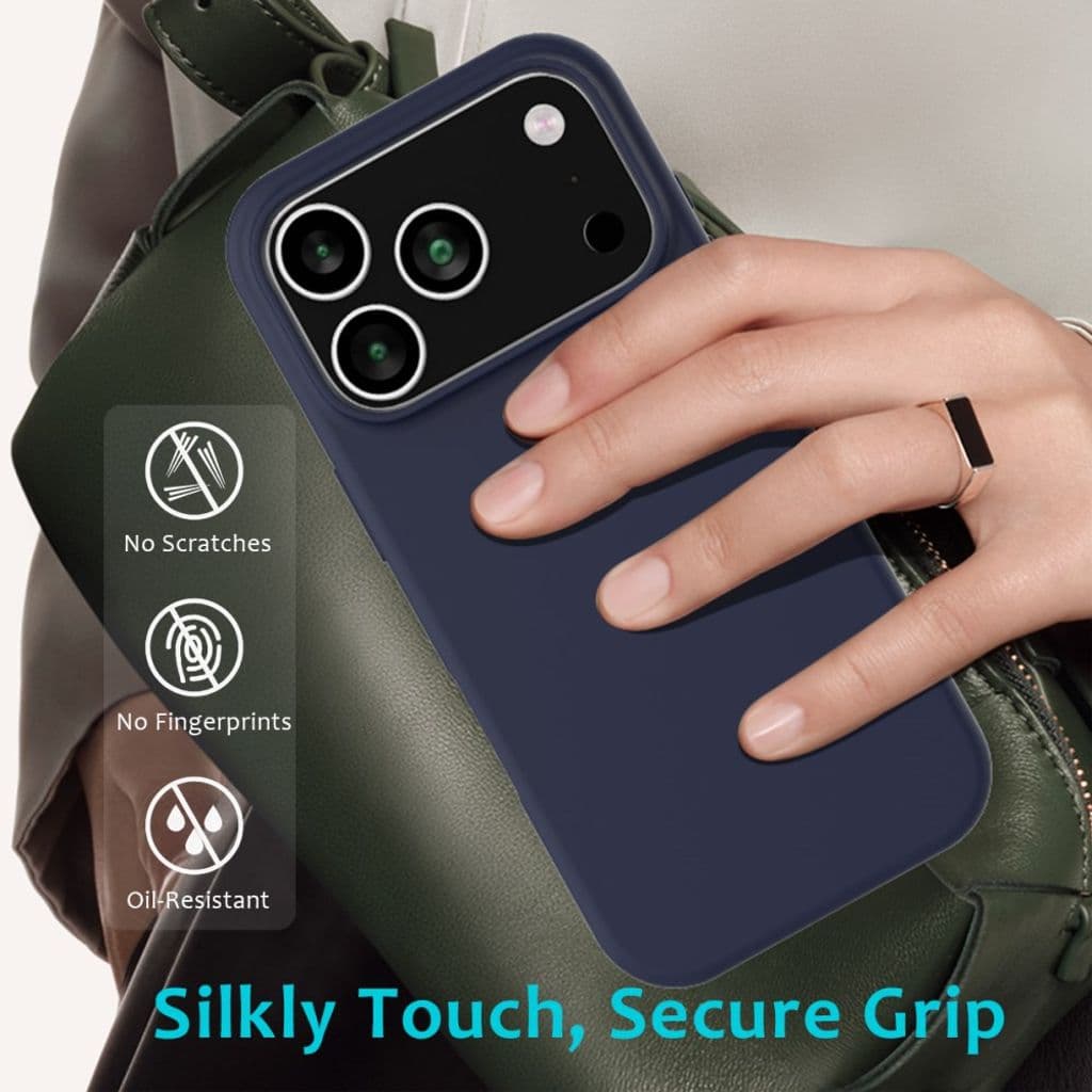 iPhone 17 Pro Silikonskal - Mörkblå - Bild 7
