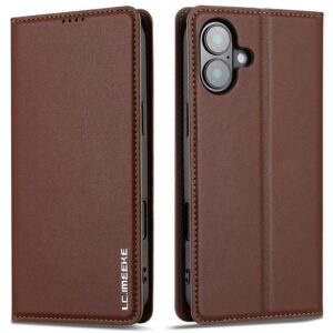 LC.IMEEKE iPhone 17 Plånboksfodral - Brun