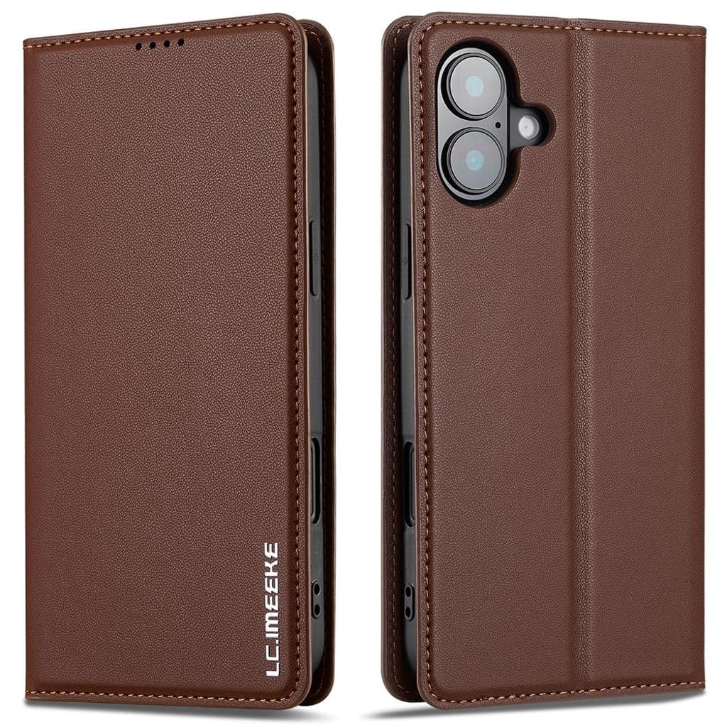 LC.IMEEKE iPhone 17 Plånboksfodral - Brun