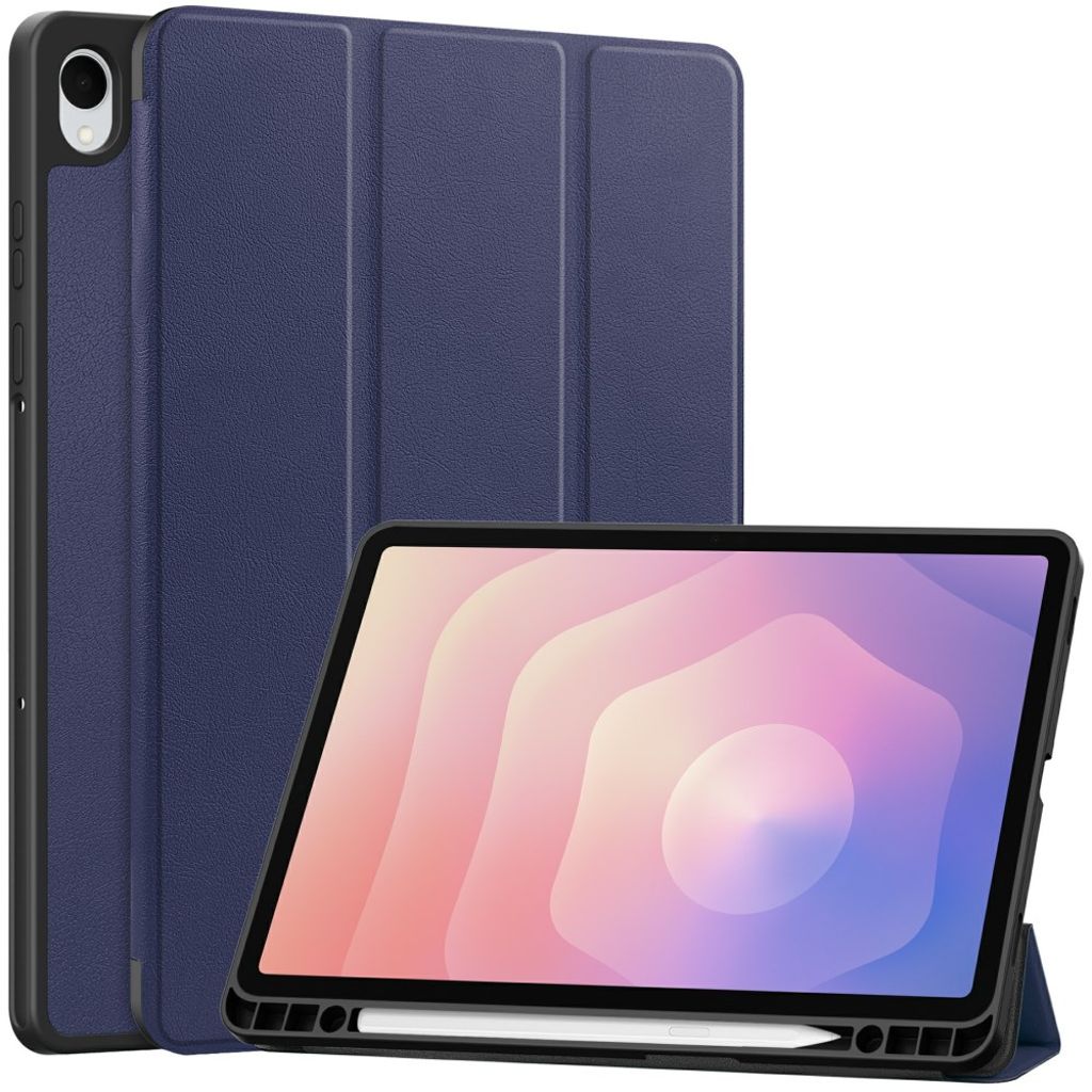 Samsung Galaxy Tab S11 Fodral med ställ och pennhållare - Mörkblå
