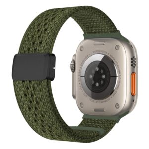 Taltech Apple Watch Armband Nylon spetsdesign 38/40/41/42mm - Armègrön