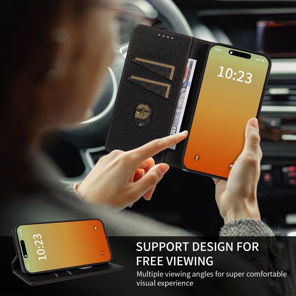 iPhone 14 Pro Max Plånboksfodral RFID-blockerande – Svart - Bild 4