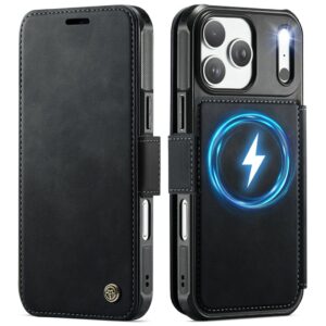 CASEME MagSafe Plånboksfodral med RFID-skydd till iPhone 18 Pro Max/17 Pro Max - Svart