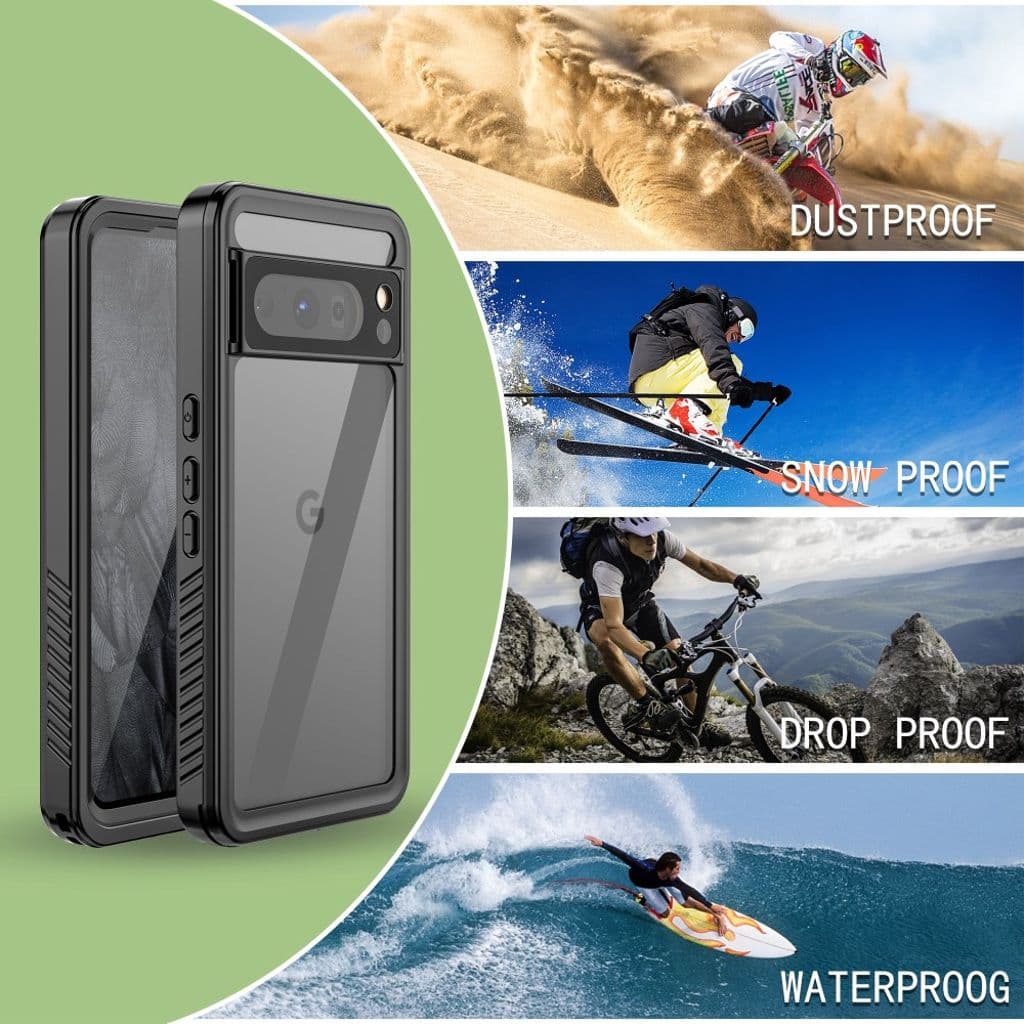 Google Pixel 8 Pro Vattentätt IP68 Skal - Svart - Bild 7
