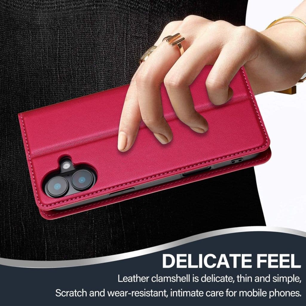 LC.IMEEKE iPhone 17 Plånboksfodral – Rosa - Bild 9