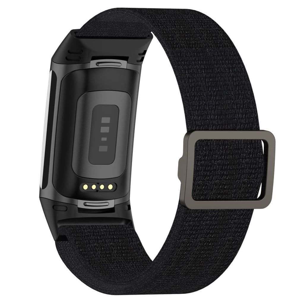Fitbit Charge 6 / 5 Klockarmband i nylon - Svart