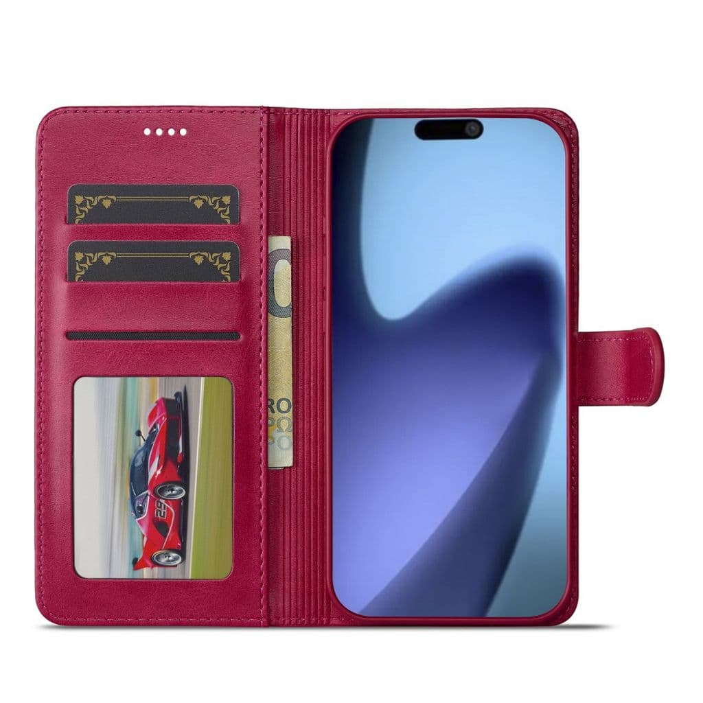 LC.IMEEKE iPhone Air Plånboksfodral med Stativ - Rosa - Bild 2